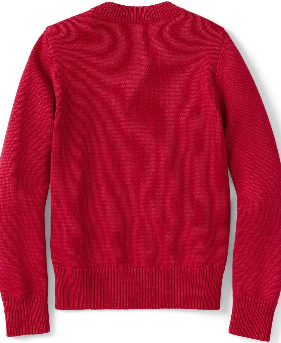 Кардиган Girls Legacy Varsity Lands' End, красный — фото 4