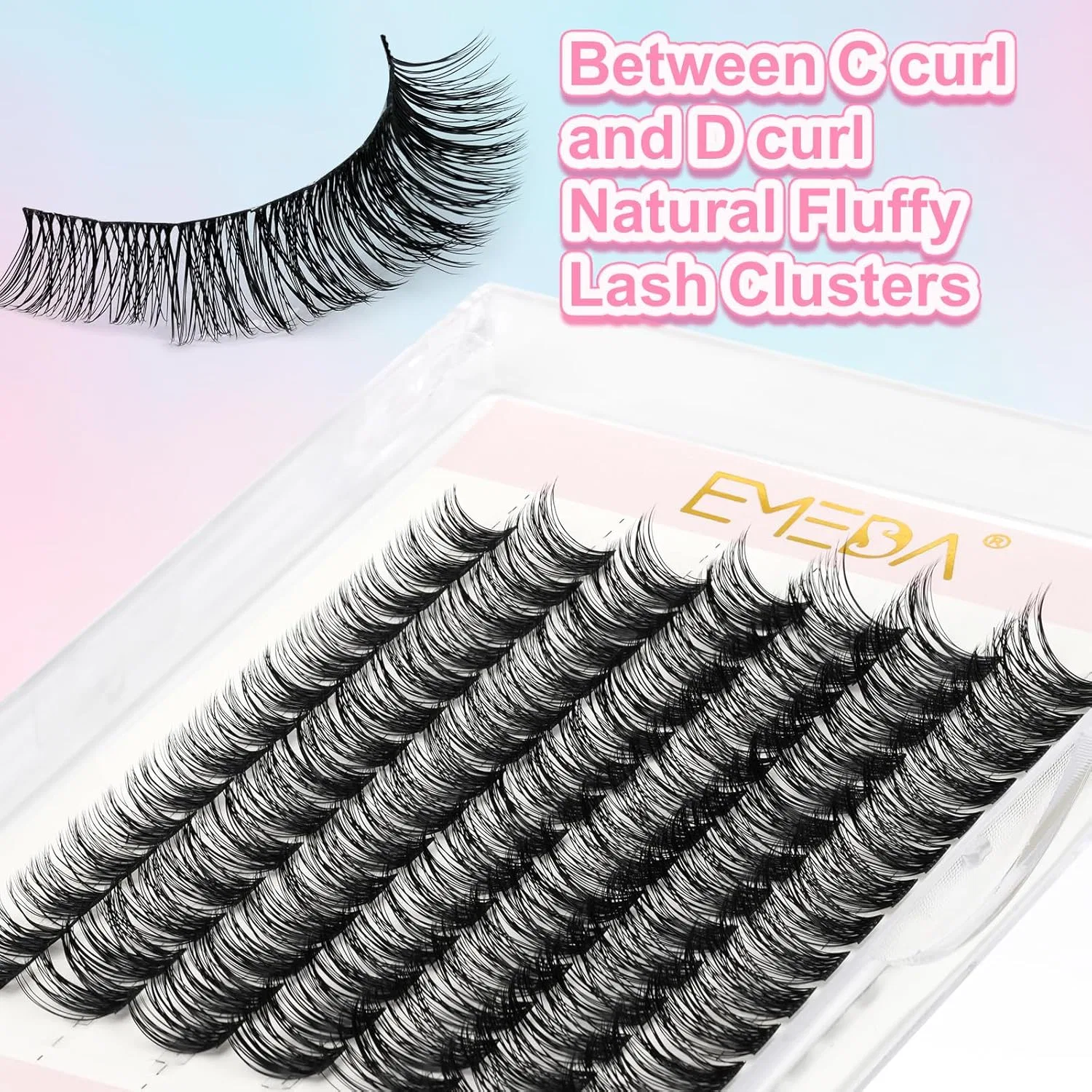 Накладные ресницы «Wispy Individual Eyelashes» от EMEDA Emeda, Black (Lash Only) — фото 3