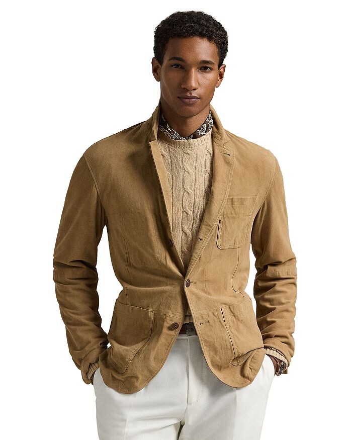 

Куртка из замши Polo Ralph Lauren, коричневый/бежевый