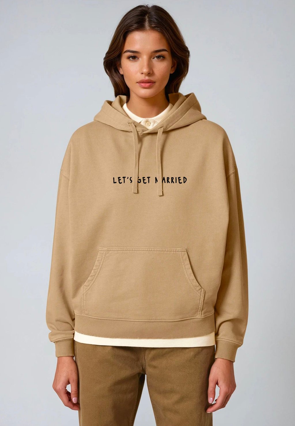

Толстовка LET'S GET MARRIED EMBROIDERY VINTAGE - Hoodie Mira Paris, бежевый