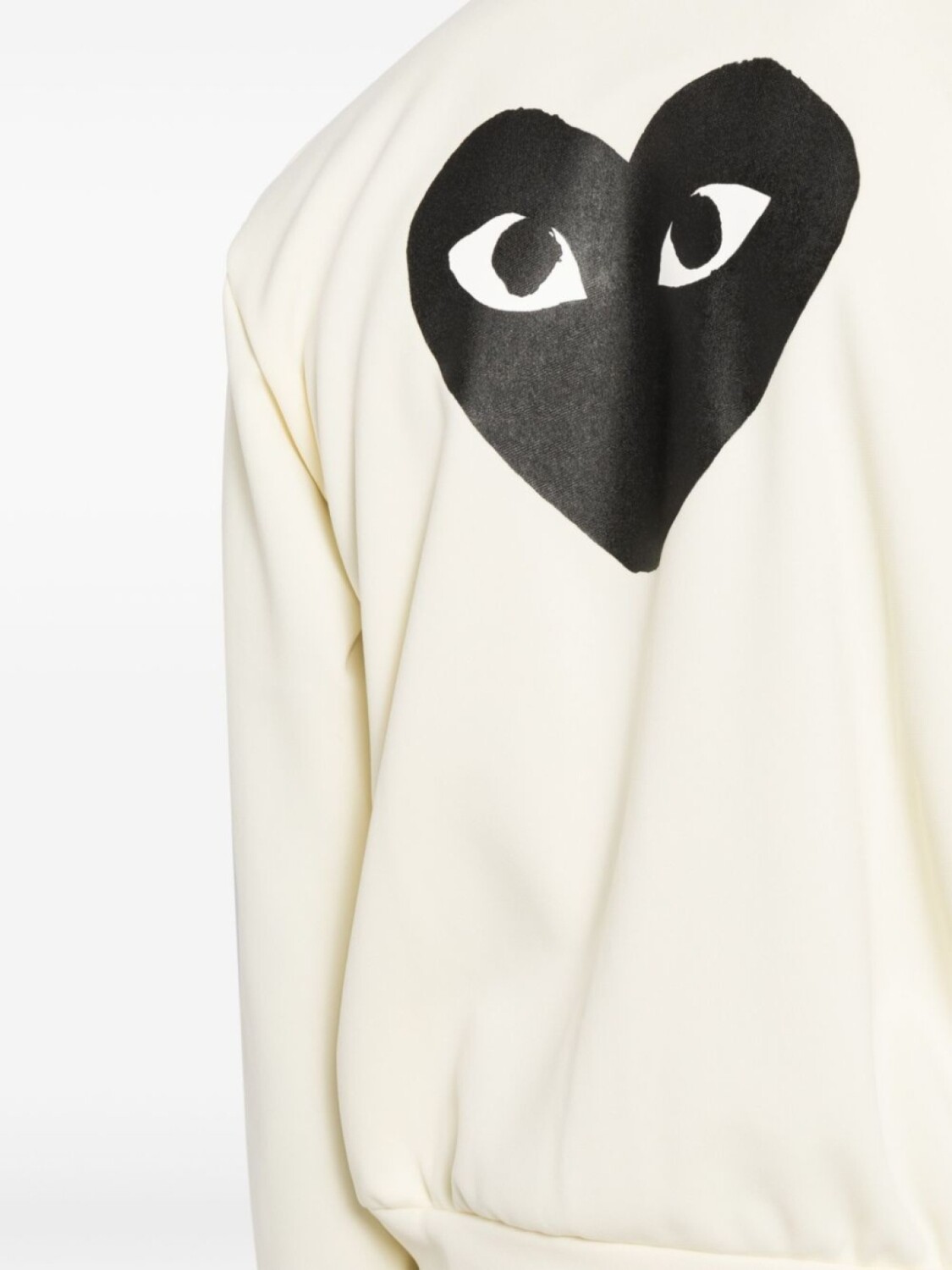 Comme Des Garçons Play трикотажная спортивная куртка с принтом в виде сердца, нейтральный цвет — фото 3