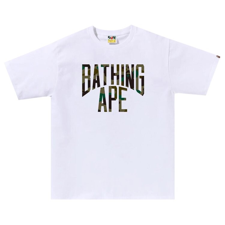 

Футболка BAPE 1st Camo NYC Logo 'White/Green', белый