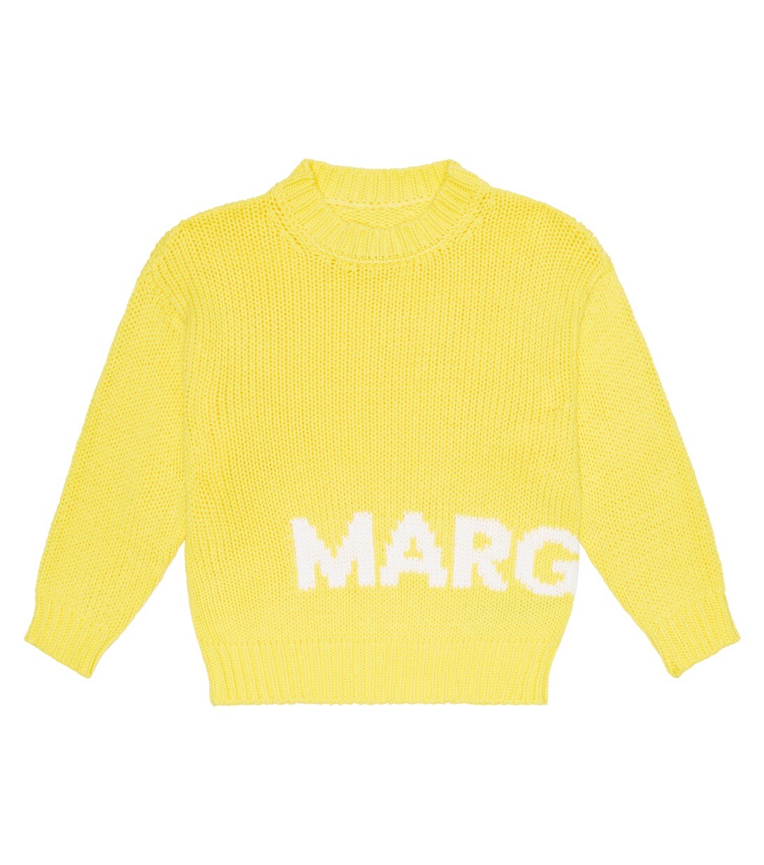 

Свитер из смесового хлопка с логотипом MM6 Maison Margiela, желтый