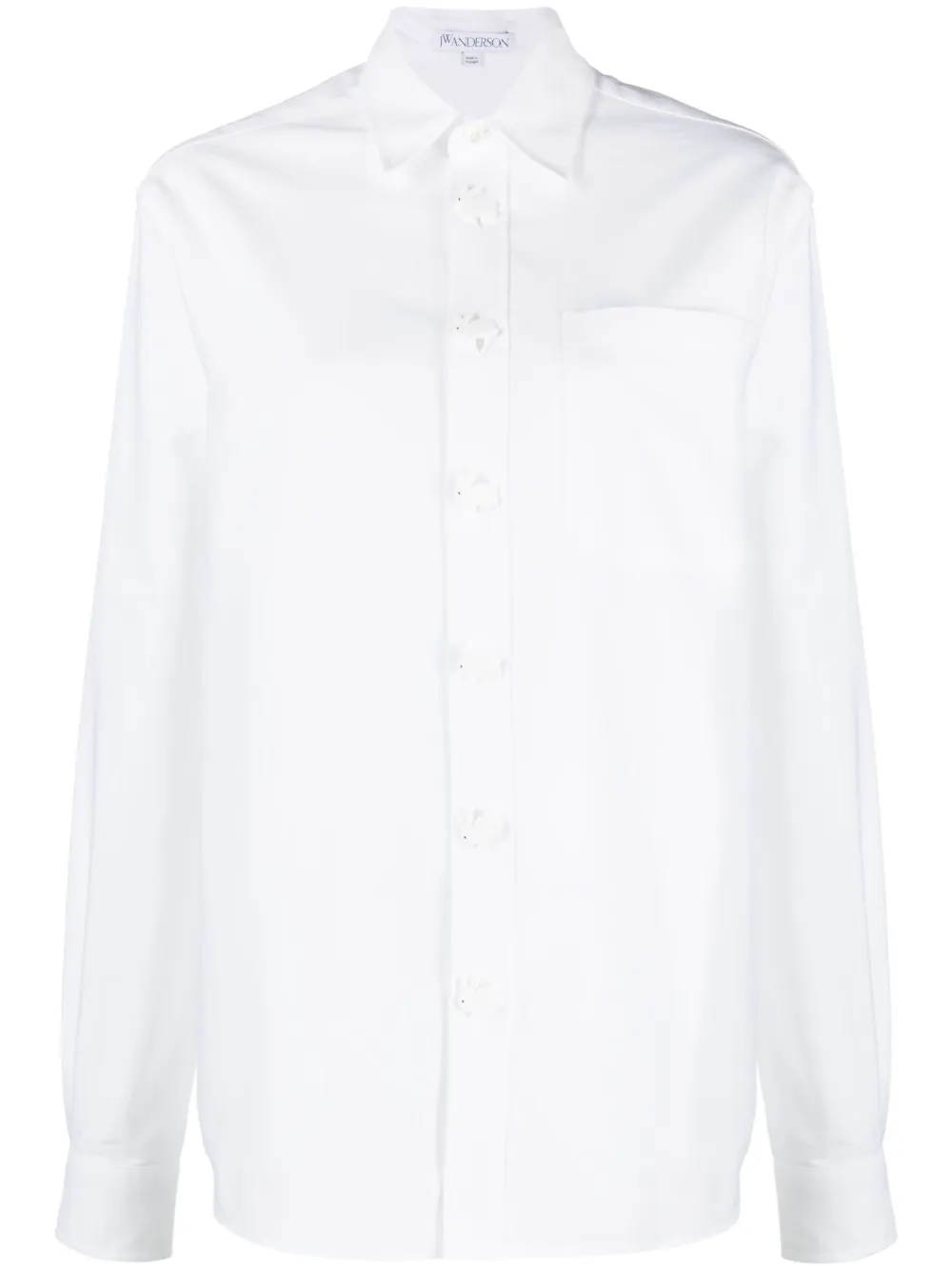 

Рубашка с декоративными пуговицами Jw Anderson, белый