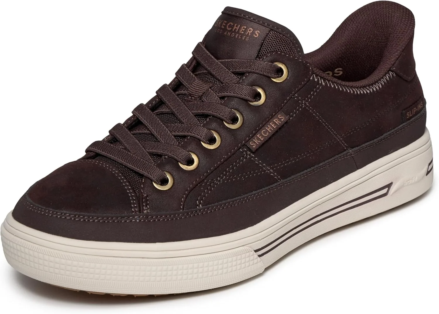 Мужские кроссовки Skechers Arch Fit Arcade Join Ya There Hands Free Slip-ins, шоколадный