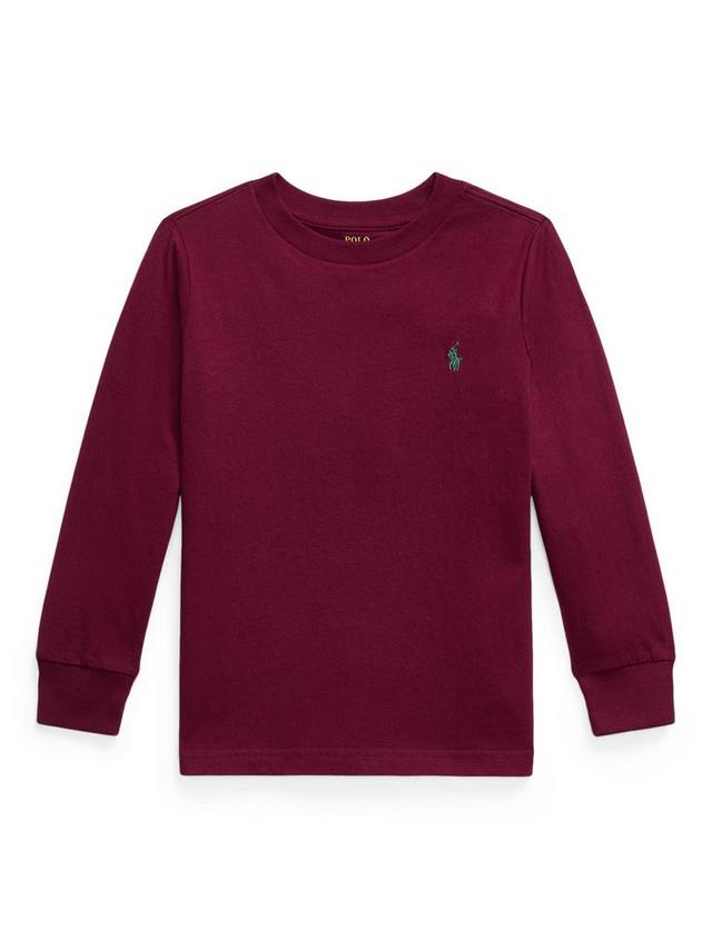 

Детская хлопковая футболка с длинными рукавами Ralph Lauren, Classic Wine