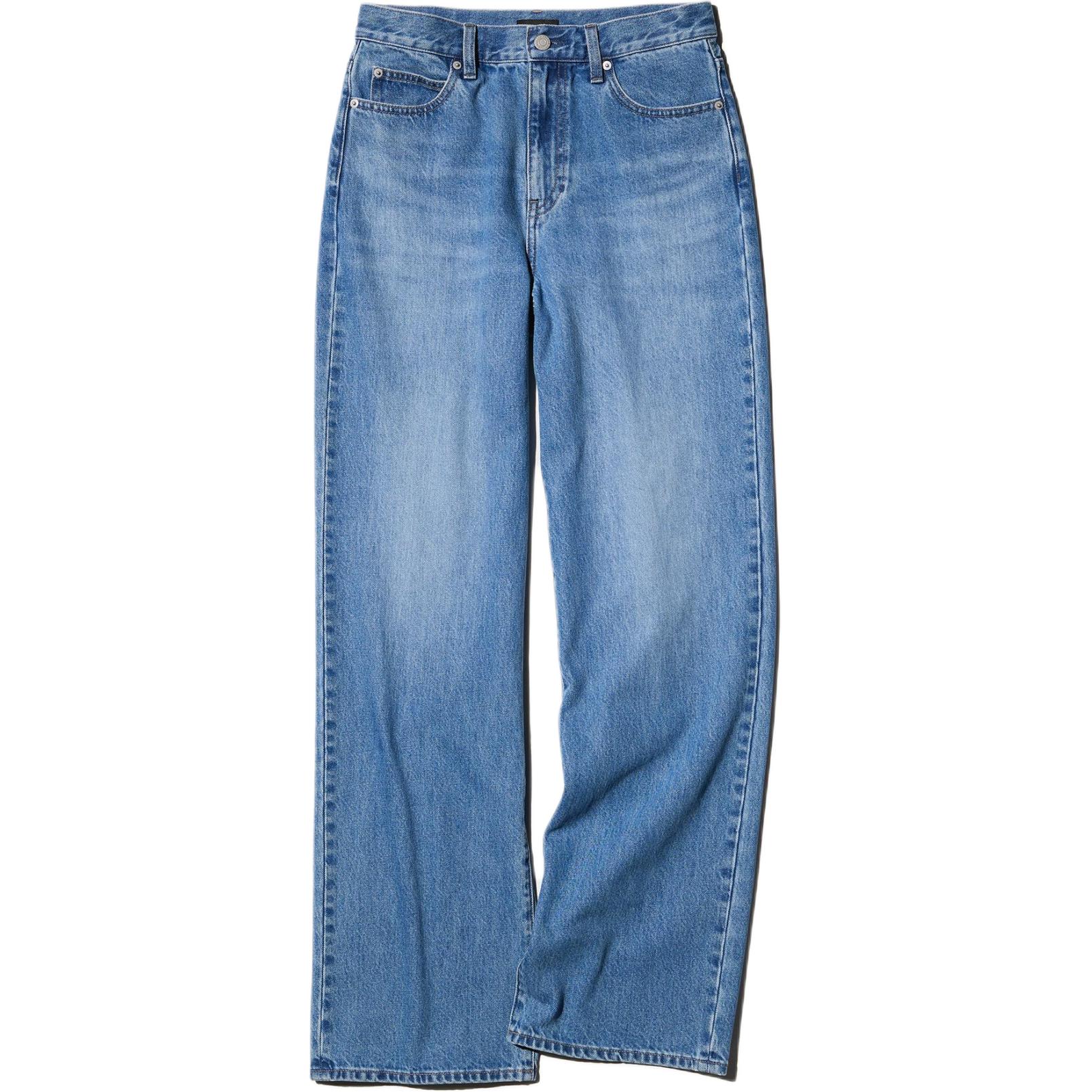 

UNIQLO Джинсы женские голубые Lake Blue