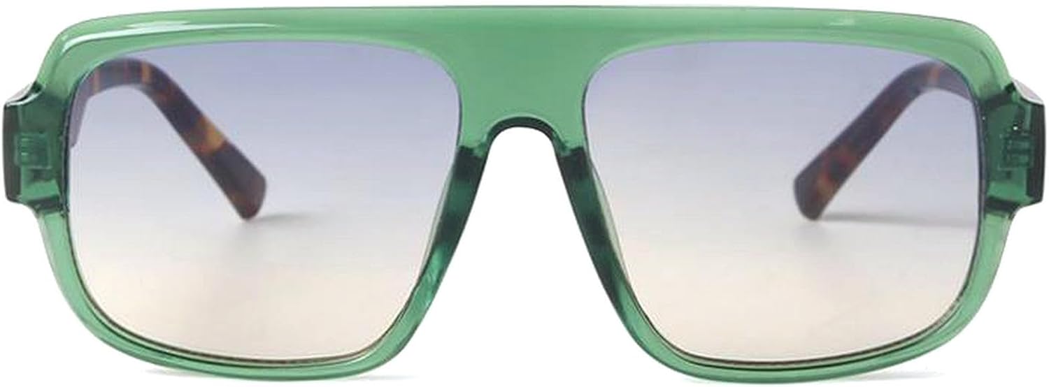 

Крупные квадратные солнцезащитные очки для женщин, очки-пилот, модные солнцезащитные очки-щитки для мужчин, стильные очки для вождения на открытом воздухе mincl, Green