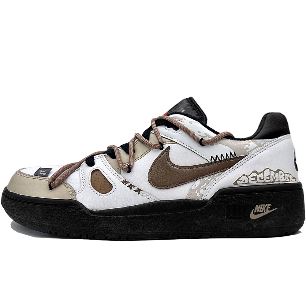 

Nike Низкие износостойкие кроссовки для скейтбординга Full Force Wild Boyfriend, цвет "белый кофе" для мужчин