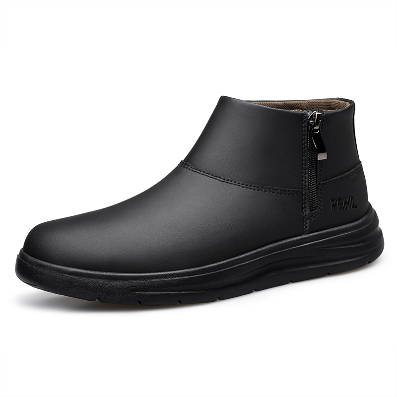 

PEHL Ботинки Warm Water-Resistant Wear-Resistant Cushioning Height Increasing Slip-Resistant Snow Boots Men's Black