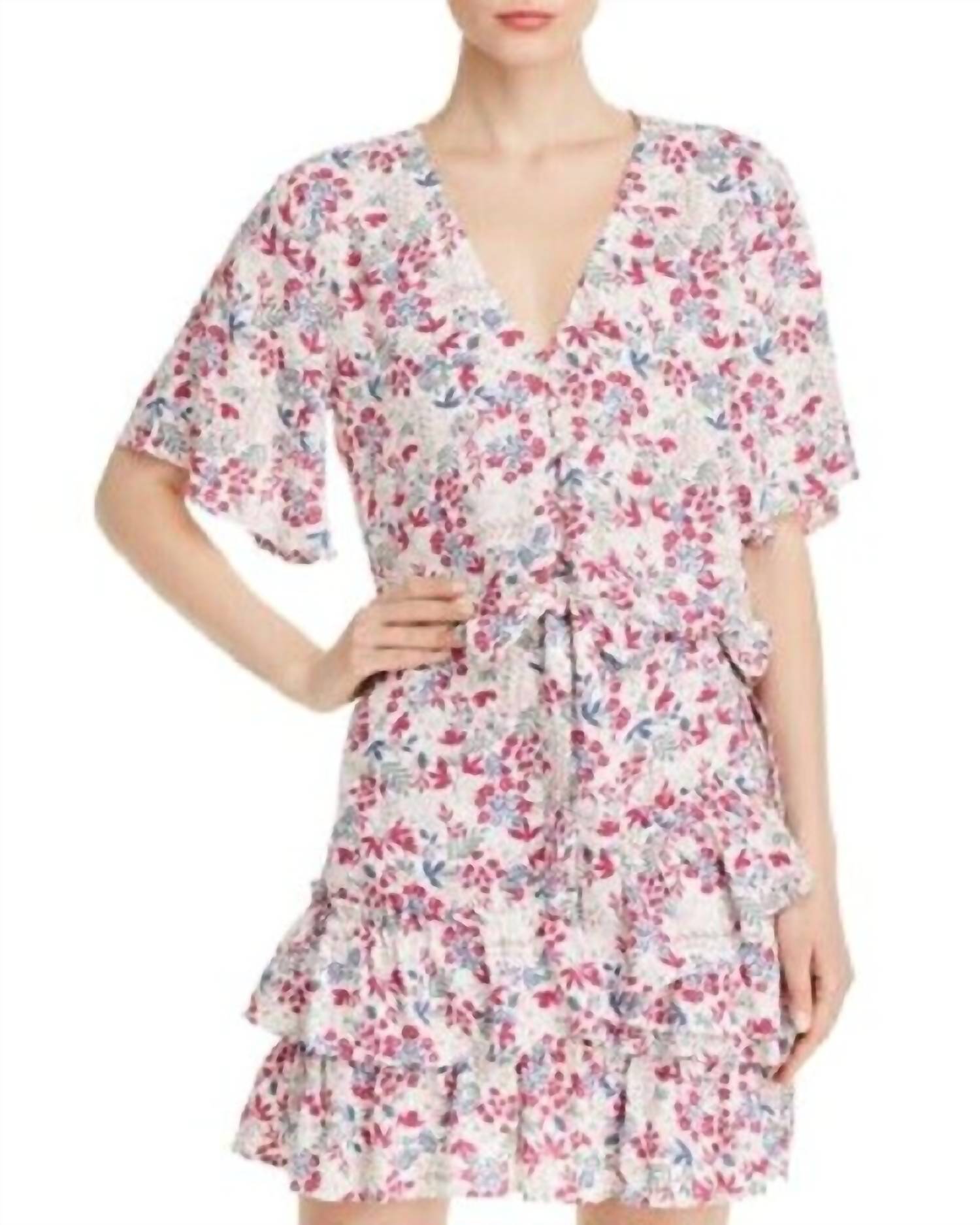 

Цветочный укороченный топ с запахом в розовом Aqua