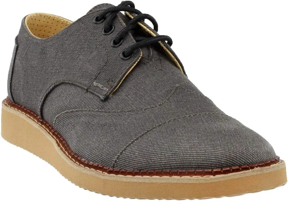 Туфли TOMS Men's Oxford Brogue, Grey Ash Aviator Twill — фото 2