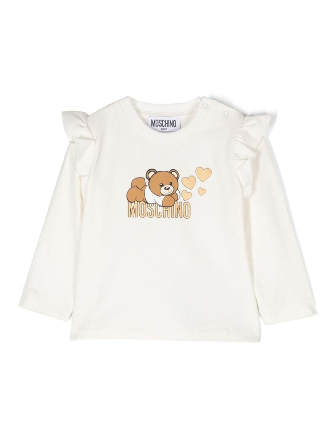

Moschino Kids футболка с принтом плюшевого мишки, нейтральный цвет