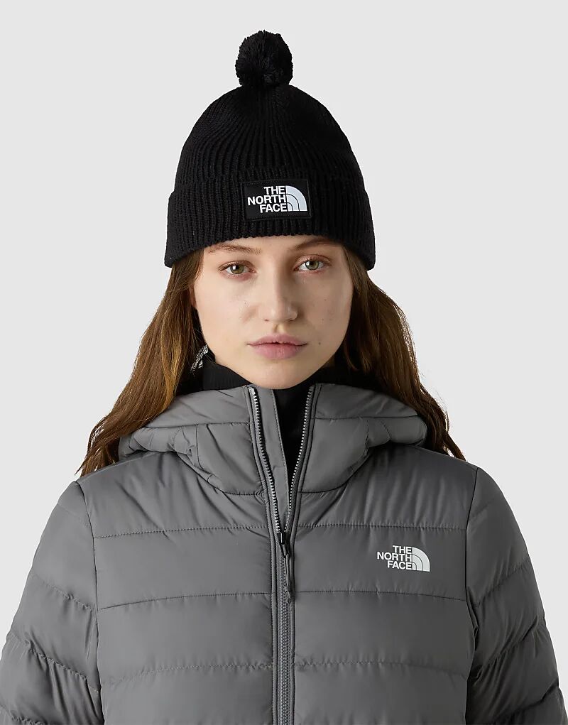 

Шапочка-помпон с логотипом Tnf от The North Face в черном цвете