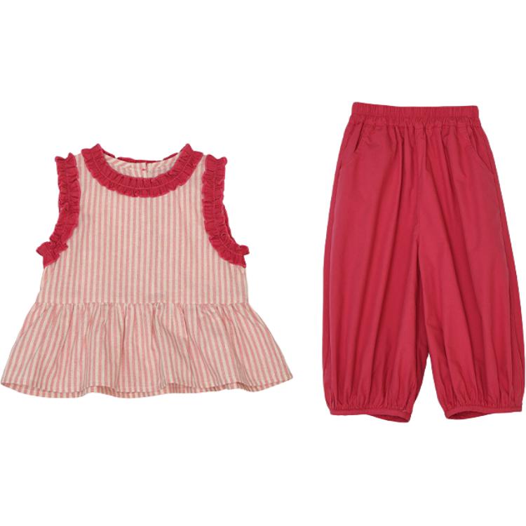 

Детский двухкомпонентный комплект с юбкой и тонким коротким рукавом PROTECTCAMEL, розовый