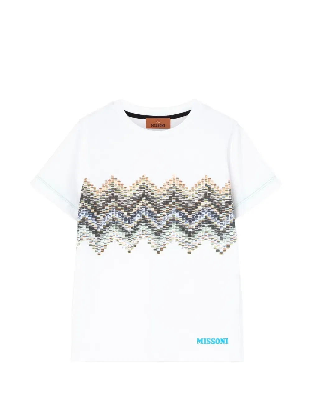 Футболка с принтом «зигзаг» Missoni Kids, белый
