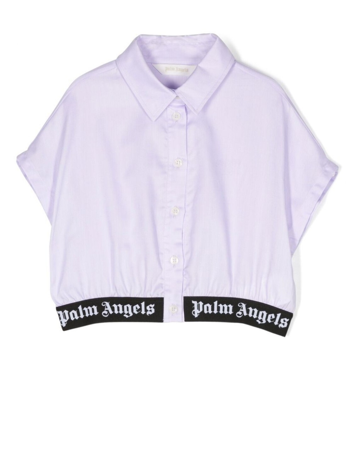 

Palm Angels Kids рубашка с короткими рукавами и логотипом, фиолетовый