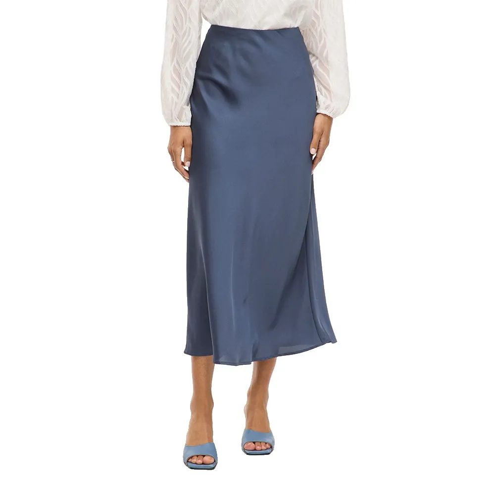 

Юбка Vila Ellette midi skirt, синий
