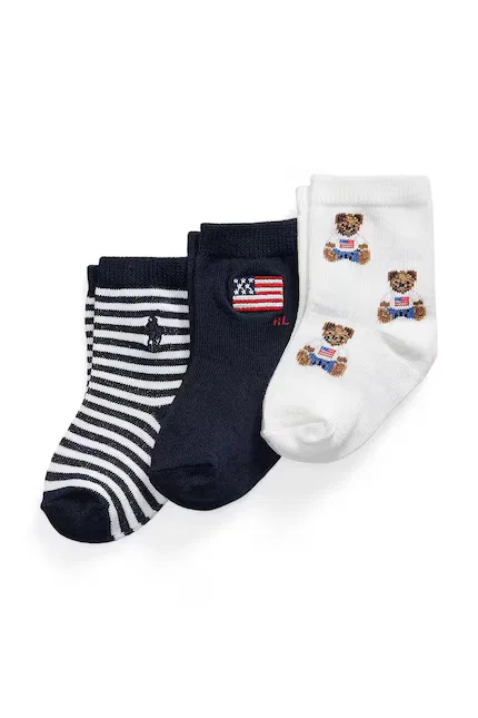 Носки детские 3 шт Polo Ralph Lauren, синий