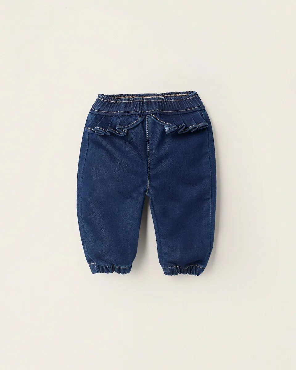 

Детские джинсовые брюки с оборками Zippy, синий