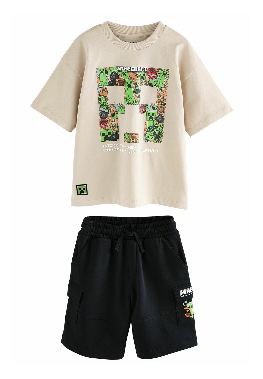 

Футболка с принтом SHORT SLEEVE LICENSE AND SET Next, бежевый