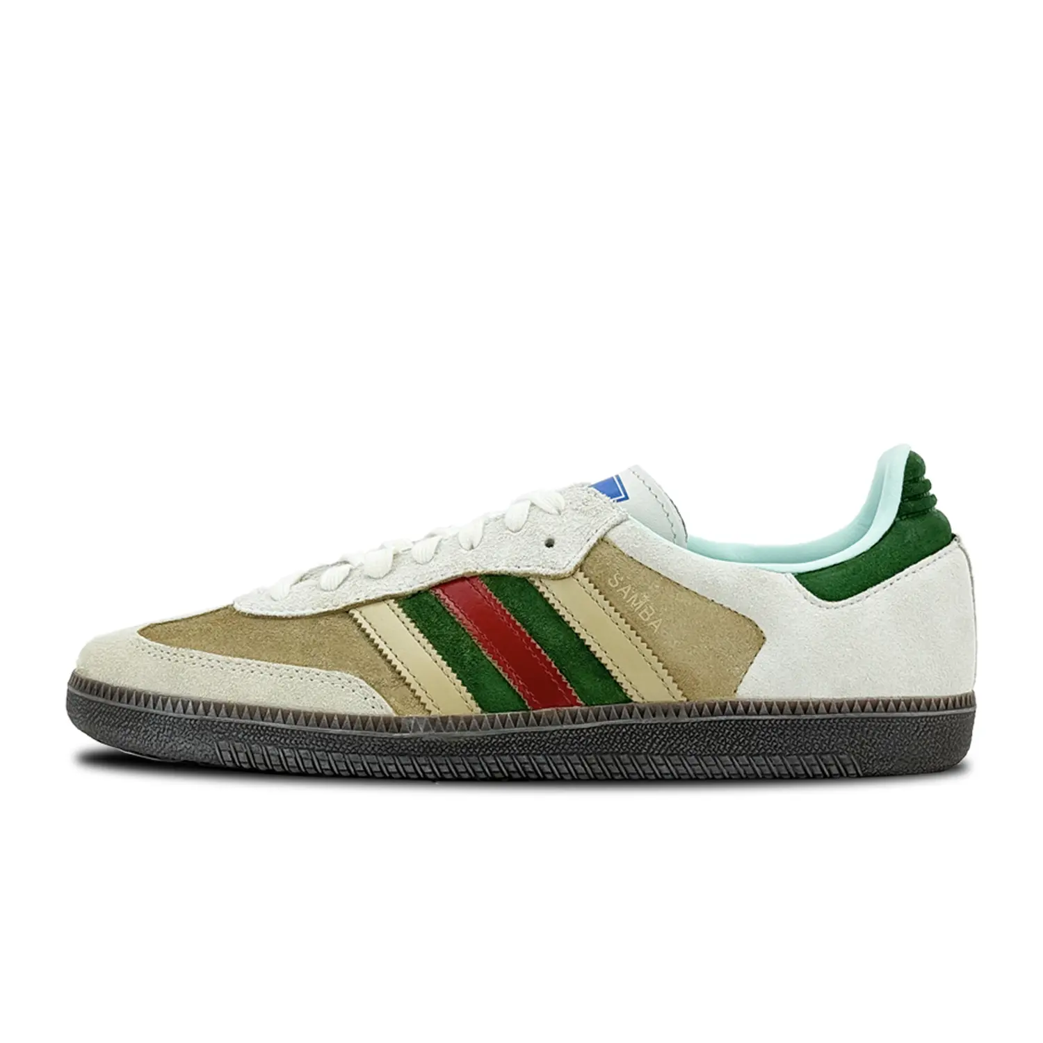 

Кроссовки adidas originals SAMBA OG Skateboarding Shoes Unisex Low-top Grey/Green/Red, светло-серый