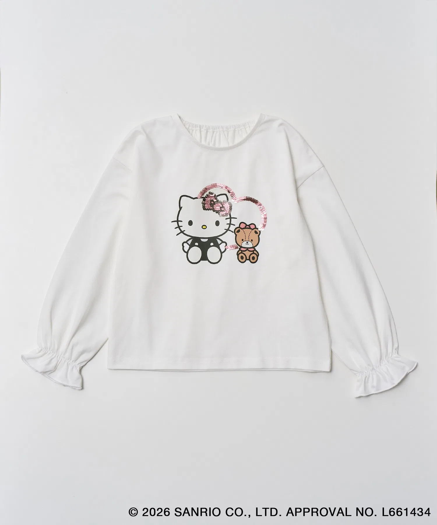 Детская футболка с пайетками Hello Kitty ROPE' PICNIC розовая — фото 3