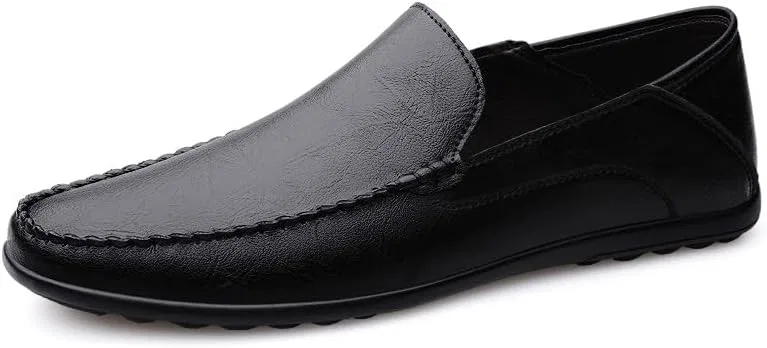 Лоферы мужские из искусственной кожи на плоском каблуке, Black PUGHGAETZF