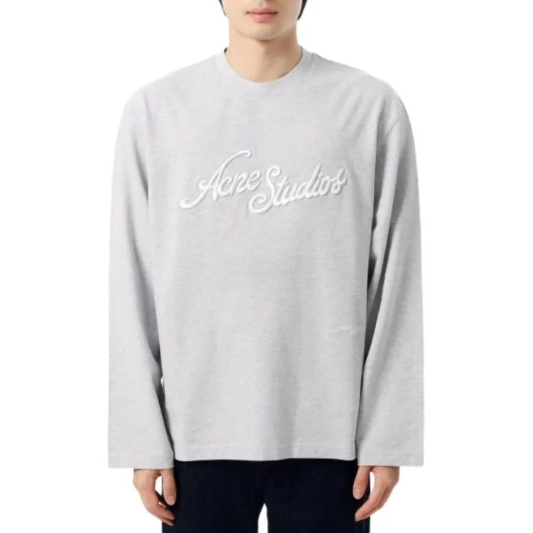 Acne Studios Футболка мужская серая с круглым вырезом