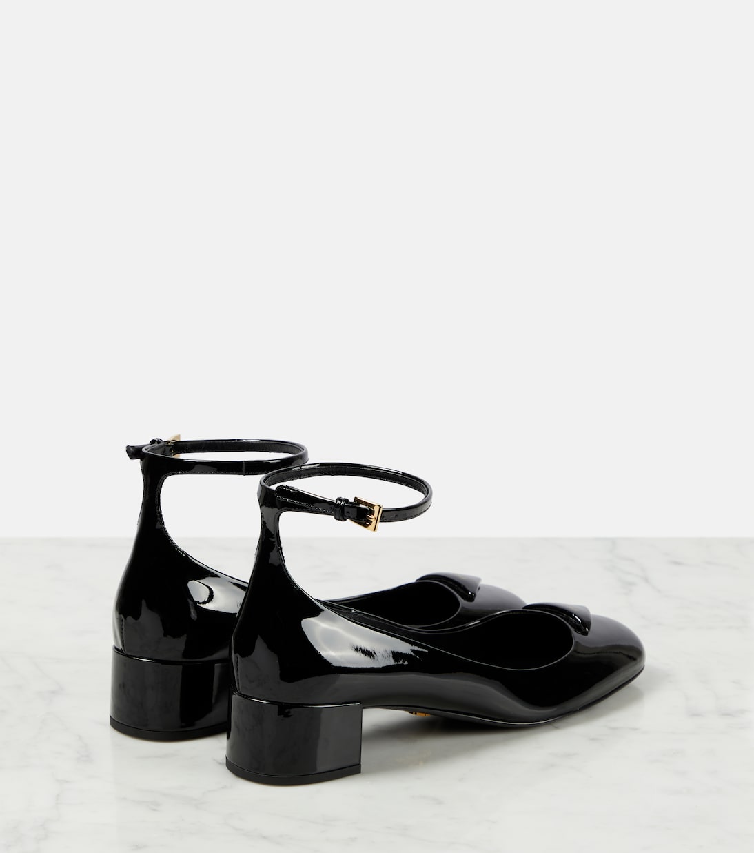 Лакированные туфли-лодочки Prada, черный — фото 3