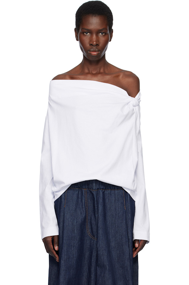 

Топ с открытыми плечами Dries Van Noten, белый