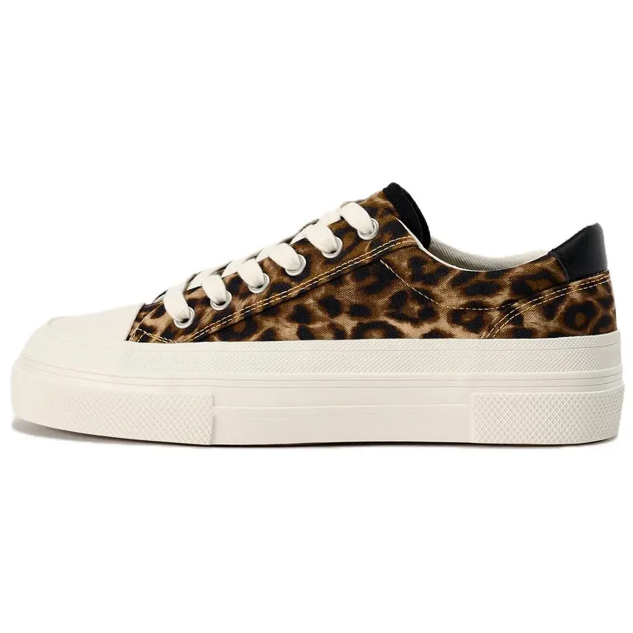

Кроссовки ZARA Skateboarding Shoes Women's Low-top, цвет Leopard