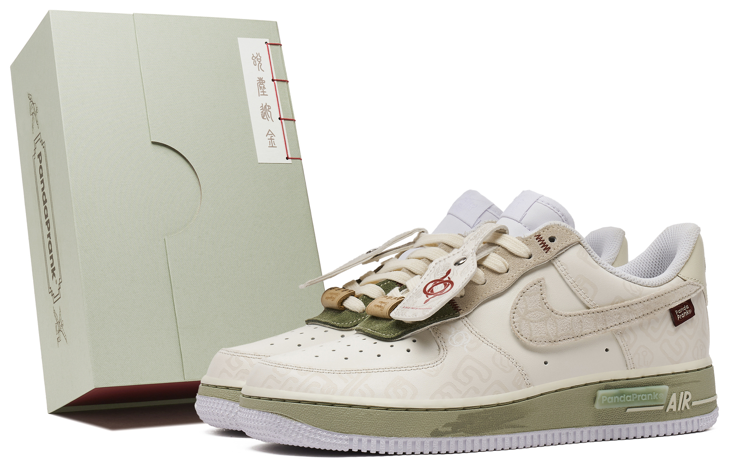 

Кроссовки для скейтбординга Air Force 1 износостойкие и легкие низкие унисекс silver white blue Nike, бежевый
