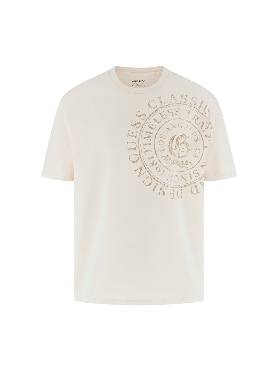 

Футболка GUESS, Cream/Dark beige