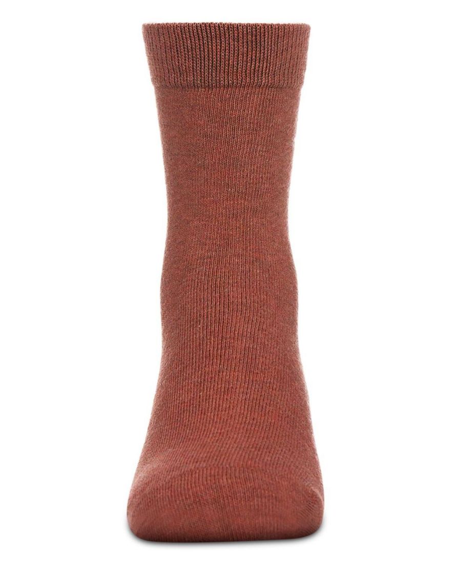 Детские базовые носки из смесовой хлопковой ткани MeMoi, Rust heather — фото 2