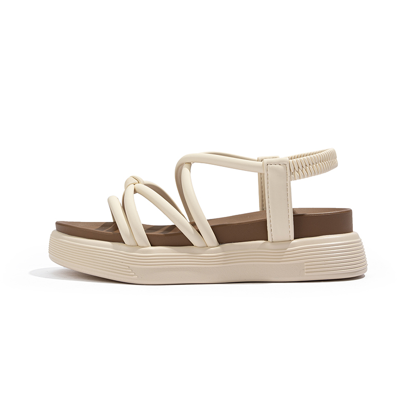 

Скользостойкие, износостойкие, устойчивые к ударам низкие детские сандалии beige для подростков Babaya, бежевый