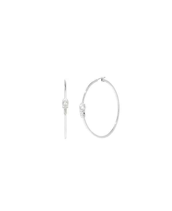 

Фирменные серьги-кольца Coach, crystal/rhodium