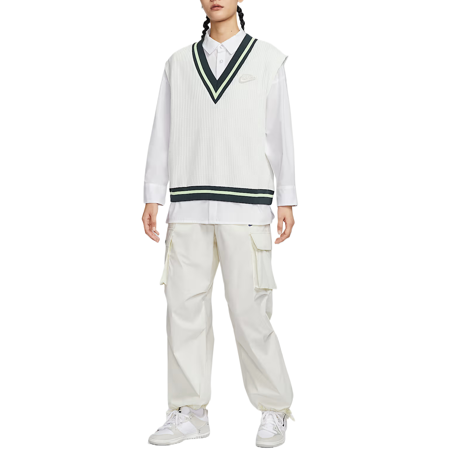 Женская спортивная одежда Waffle Knit Vest Nike, белый — фото 4