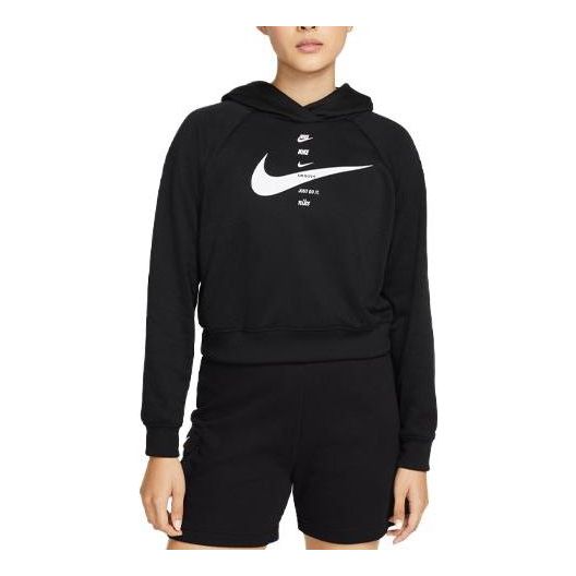 

Толстовка (WMNS) Nike Sportswear Full Logo Hoodie 'Black', черный