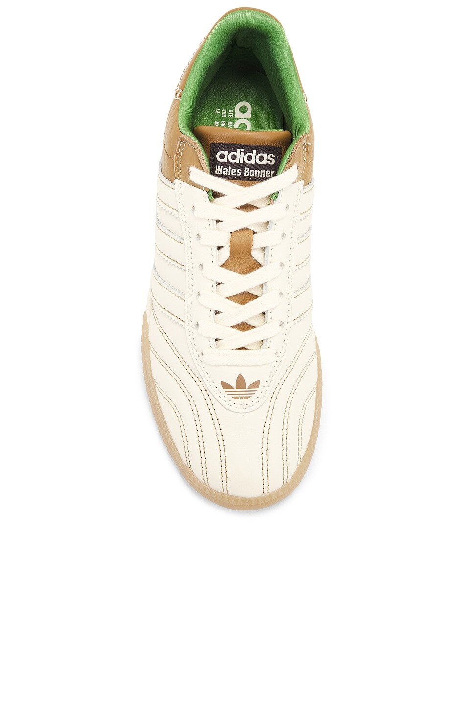Кроссовки Samba Millenium Adidas By Wales Bonner, цвет Wonder White, Desert, & Crew Green — фото 4