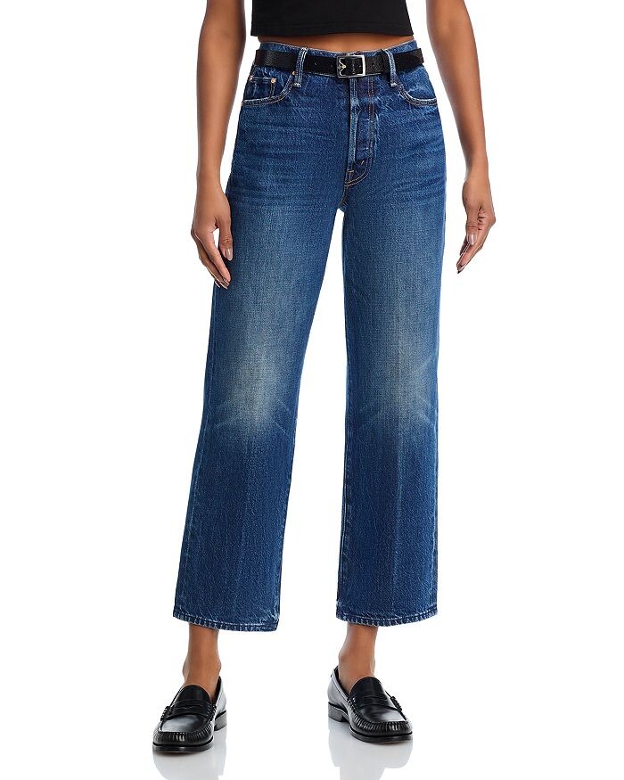 

Прямые джинсы Rambler High Rise Ankle в цвете Well Stacked MOTHER, синий