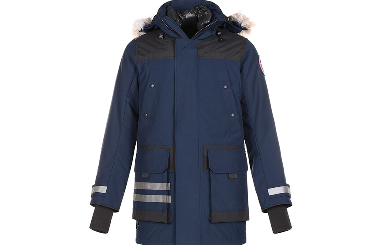 

Мужской пуховик Canada Goose, темно-синий