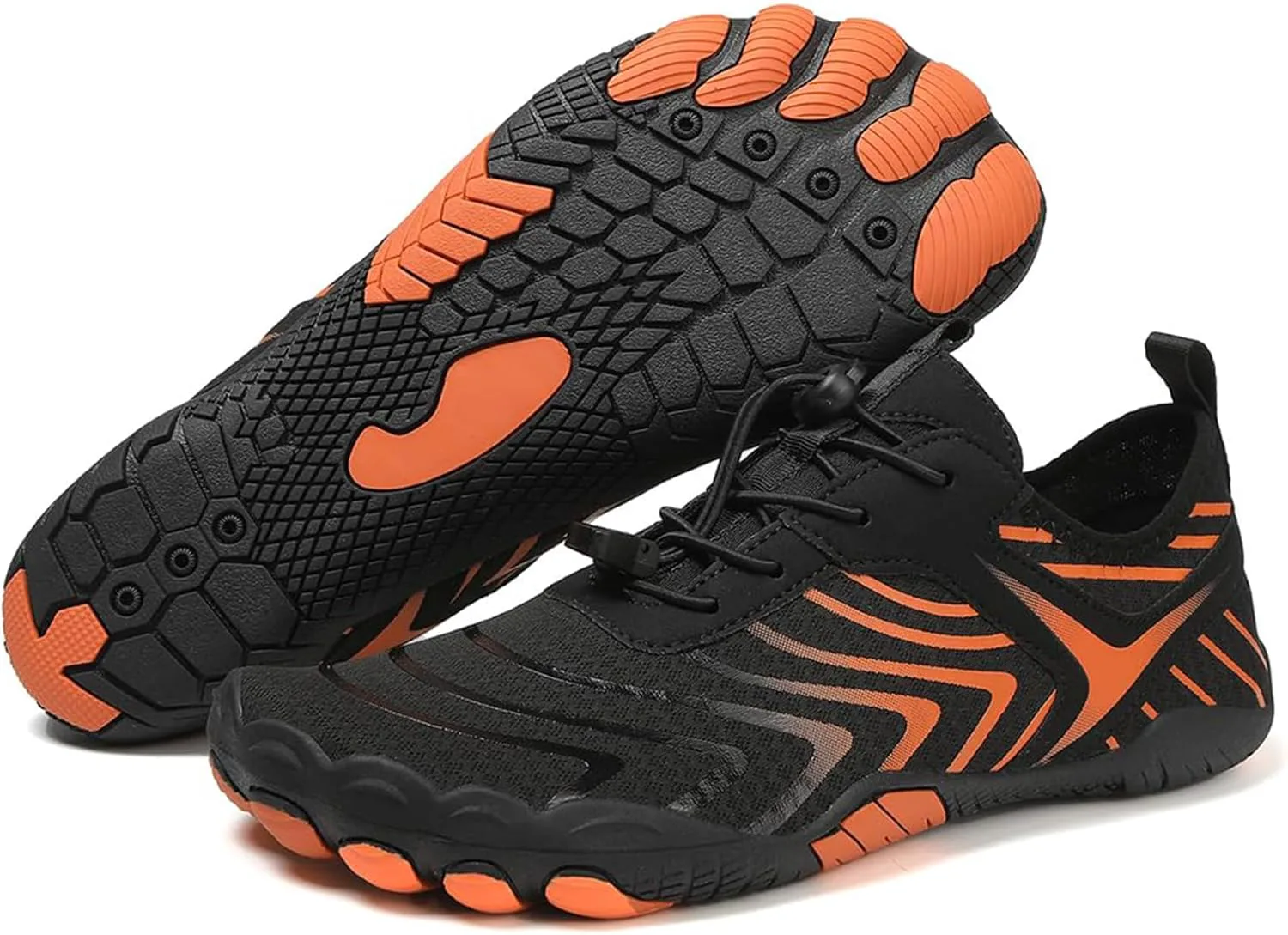 Обувь Footwear Pro Hike Barefoot для женщин и мужчин с широкой носочной частью, здоровая и нескользящая, дышащая, для босоногой ходьбы, пляжа, бассейна, плавания, серфинга, прогулок, походов и бега по тропам Generic, оранжевый