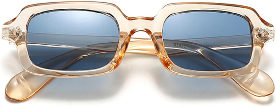 

Модные маленькие квадратные женские солнцезащитные очки в стиле ретро с леопардовым принтом, солнцезащитные очки с защитой от УФ-излучения UV400, мужские солнцезащитные очки ZT-Y08 Melrose, Tea Bluee