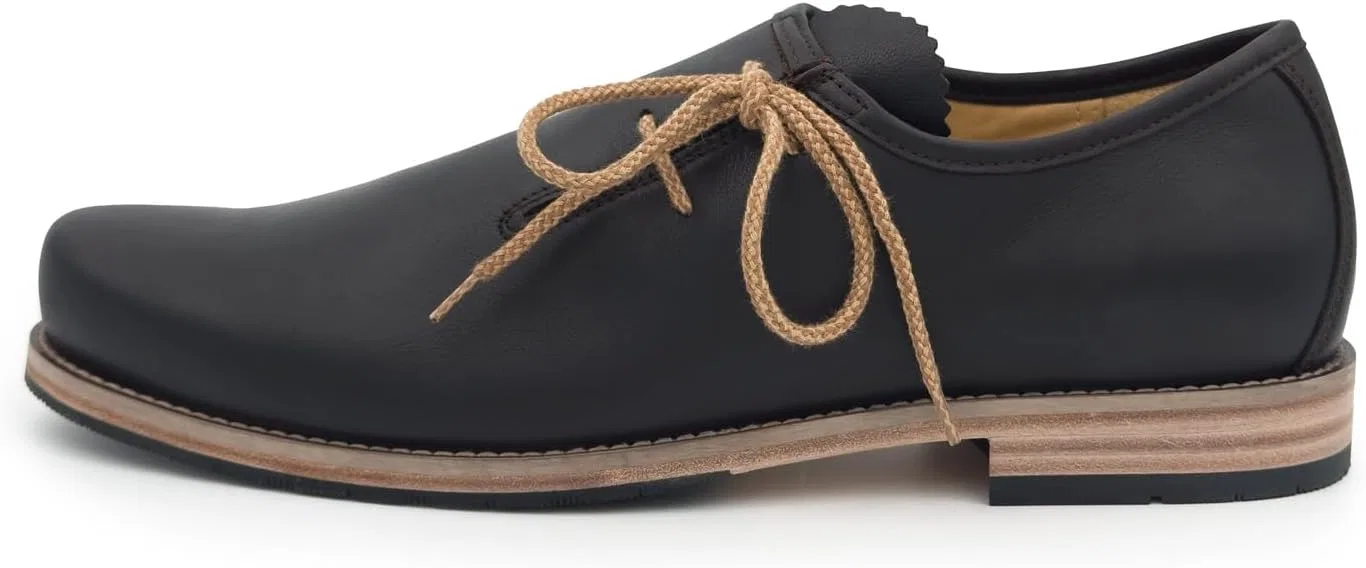 Туфли dirndl + bua Trachtenschuh Paniolo für Herren, Flache Haferlschuhe für Männer, Brown — фото 2