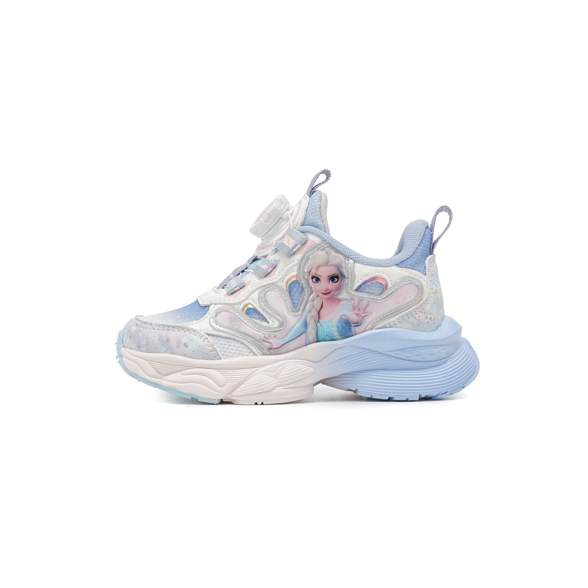 Легкие амортизирующие детские кроссовки Frozen Rebound низкие Disney, бежевый фиолетовый[waterproof leather upper] — фото 3
