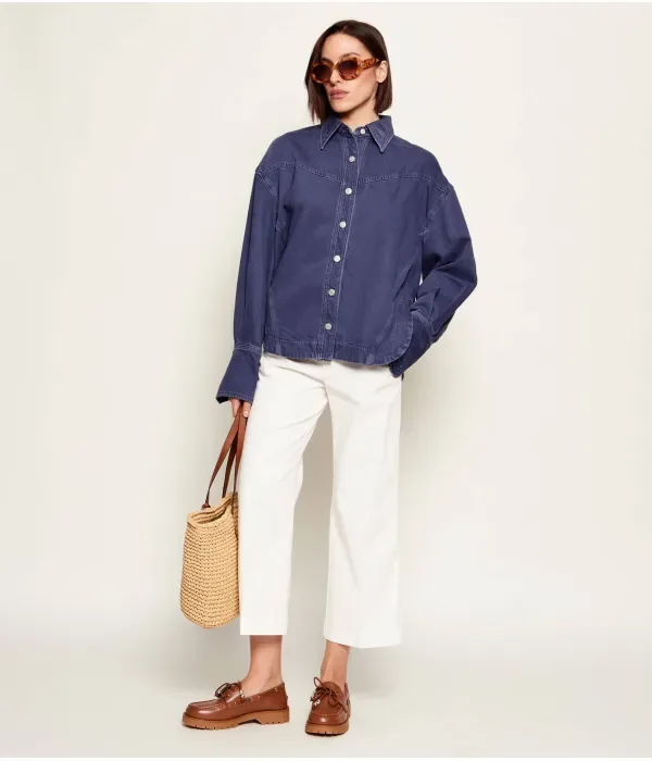 Джинсовая рубашка C_OVERSHIRT 1.0 oversize fit Boss Orange, темно-синий — фото 2