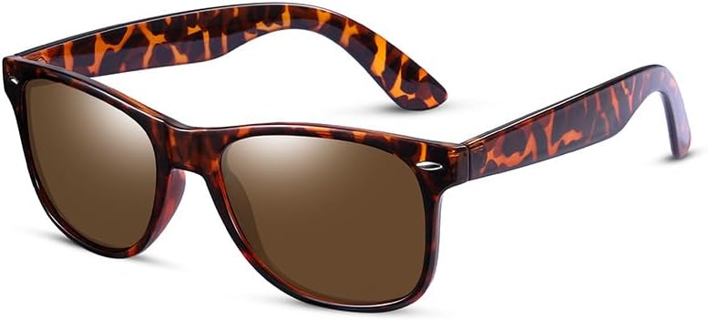 

Поляризованные солнцезащитные очки для мужчин и женщин, классическая матовая черная оправа, зеркальные линзы в стиле ретро, ​​защита от УФ-излучения, в комплекте с коробкой Generic, Tea