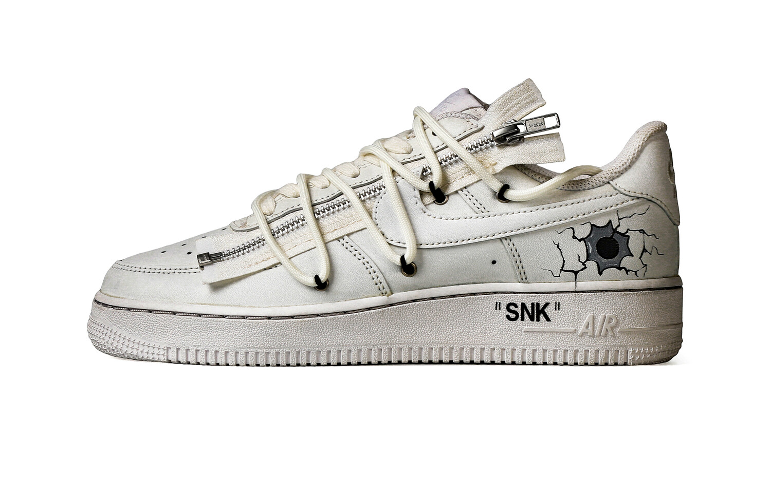 

Кроссовки Nike Air Force 1 Skateboarding Shoes Women's Low-top Grey/yellow/black, серый