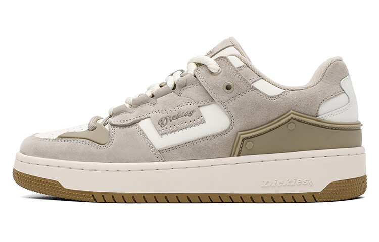 

Кроссовки Dickies Skateboarding Shoes Men Low-top Yellow-brown/off-white, серый/белый